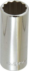 Blackhawk by Proto - 11/16", 3/8" Drive, Deep Hand Socket - 12 Points, 2-7/32" OAL, Chrome Finish - Apex Tool & Supply