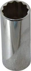 Blackhawk by Proto - 13/16", 3/8" Drive, Deep Hand Socket - 12 Points, 2-1/2" OAL, Chrome Finish - Apex Tool & Supply