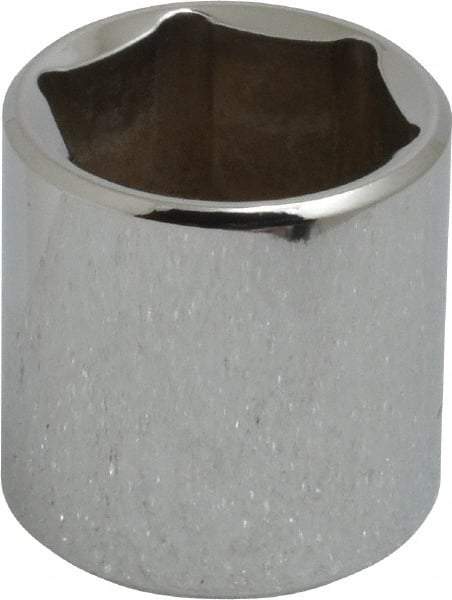 Blackhawk by Proto - 3/8" Drive, Standard Hand Socket - 6 Points, 1-13/64" OAL, Chrome Finish - Apex Tool & Supply