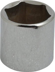 Blackhawk by Proto - 3/8" Drive, Standard Hand Socket - 6 Points, 1-13/64" OAL, Chrome Finish - Apex Tool & Supply