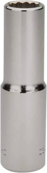 Blackhawk by Proto - 1/2", 1/2" Drive, Deep Hand Socket - 12 Points, 3-1/8" OAL, Chrome Finish - Apex Tool & Supply