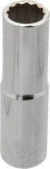 Blackhawk by Proto - 9/16", 1/2" Drive, Deep Hand Socket - 12 Points, 3-1/8" OAL, Chrome Finish - Apex Tool & Supply