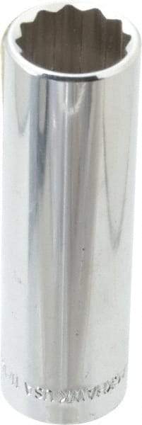 Blackhawk by Proto - 11/16", 1/2" Drive, Deep Hand Socket - 12 Points, 3-1/8" OAL, Chrome Finish - Apex Tool & Supply