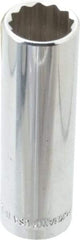 Blackhawk by Proto - 11/16", 1/2" Drive, Deep Hand Socket - 12 Points, 3-1/8" OAL, Chrome Finish - Apex Tool & Supply