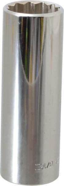 Blackhawk by Proto - 13/16", 1/2" Drive, Deep Hand Socket - 12 Points, 3-1/8" OAL, Chrome Finish - Apex Tool & Supply