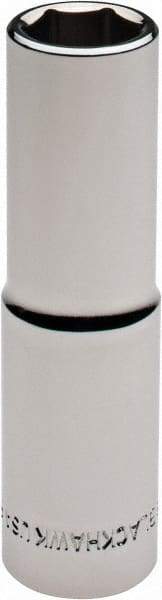 Blackhawk by Proto - 9/16", 1/2" Drive, Deep Hand Socket - 6 Points, 3-3/32" OAL, Chrome Finish - Apex Tool & Supply