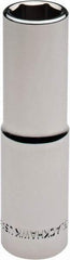 Blackhawk by Proto - 9/16", 1/2" Drive, Deep Hand Socket - 6 Points, 3-3/32" OAL, Chrome Finish - Apex Tool & Supply