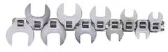Blackhawk by Proto - 10 Piece 3/8" Drive Open End Crowfoot Wrench Set - 3/8 to 1", with Clip Rail - Apex Tool & Supply