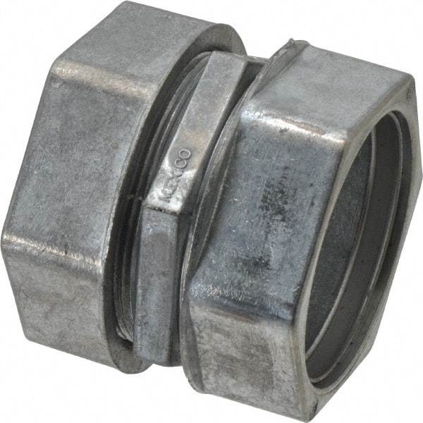 Thomas & Betts - 2" Trade, Die Cast Zinc Compression EMT Conduit Coupling - Noninsulated - Apex Tool & Supply