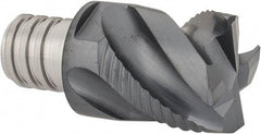 Iscar - MM EFS Grade IC908 Carbide End Milling Tip Insert - TiAlN Finish, 4 Flutes, 3/4" Cutting Diam, 0.653" Depth of Cut, 1" Extension, 45° Helix - Apex Tool & Supply