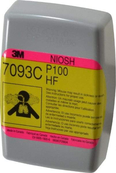3M - Olive and Magenta P100 Filter - Series 7000, Protects Against Hydrogen Fluoride - Apex Tool & Supply