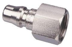 CEJN - 1/2 Female NPT Asian Pneumatic Hose Connector - Steel Zinc-Plated, 1/4" Body Diam - Apex Tool & Supply