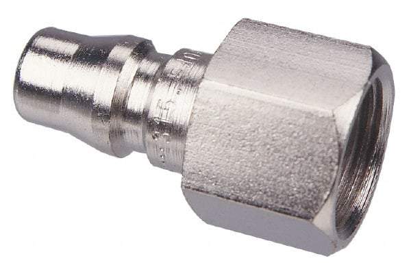 CEJN - 3/8 Female NPT Asian Pneumatic Hose Connector - Steel Zinc-Plated, 1/4" Body Diam - Apex Tool & Supply