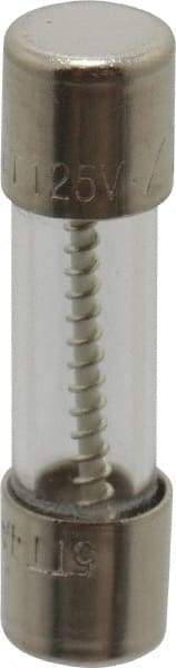 Ferraz Shawmut - 125 VAC, 4 Amp, Time Delay Miniature Glass Fuse - Clip Mount, 20mm OAL, 10 kA Rating, 5mm Diam - Apex Tool & Supply