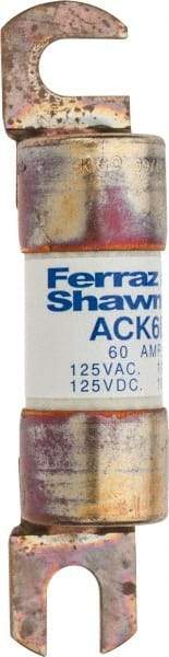 Ferraz Shawmut - 60 Amp Time Delay Round Forklift & Truck Fuse - 125VAC, 125VDC, 3.74" Long x 0.75" Wide, Bussman ACK60, Ferraz Shawmut ACK60 - Apex Tool & Supply