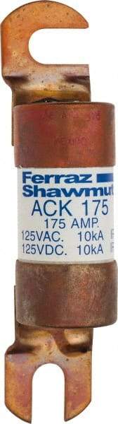 Ferraz Shawmut - 175 Amp Time Delay Round Forklift & Truck Fuse - 125VAC, 125VDC, 4.72" Long x 1" Wide, Bussman ACK175, Ferraz Shawmut ACK175 - Apex Tool & Supply