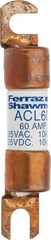 Ferraz Shawmut - 60 Amp General Purpose Round Forklift & Truck Fuse - 125VAC, 125VDC, 3.07" Long x 0.5" Wide, Bussman ACL60, Ferraz Shawmut ACL60 - Apex Tool & Supply
