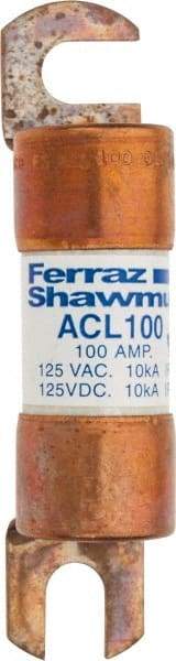 Ferraz Shawmut - 100 Amp General Purpose Round Forklift & Truck Fuse - 125VAC, 125VDC, 3.49" Long x 0.75" Wide, Bussman ACL100, Ferraz Shawmut ACL100 - Apex Tool & Supply