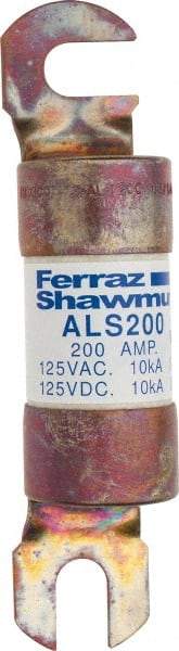 Ferraz Shawmut - 200 Amp General Purpose Round Forklift & Truck Fuse - 125VAC, 125VDC, 4.71" Long x 1" Wide, Bussman ALS200, Ferraz Shawmut ALS200 - Apex Tool & Supply