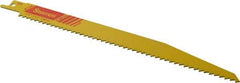 Starrett - 9" Long x 3/4" Thick, Bi-Metal Reciprocating Saw Blade - Tapered Profile, 6 TPI, Toothed Edge, Universal Shank - Apex Tool & Supply