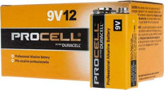 Duracell - Size 9V, Alkaline, Standard Battery - 9 Volts, Miniature Snap Terminal, 6LR61, ANSI, IEC Regulated - Apex Tool & Supply