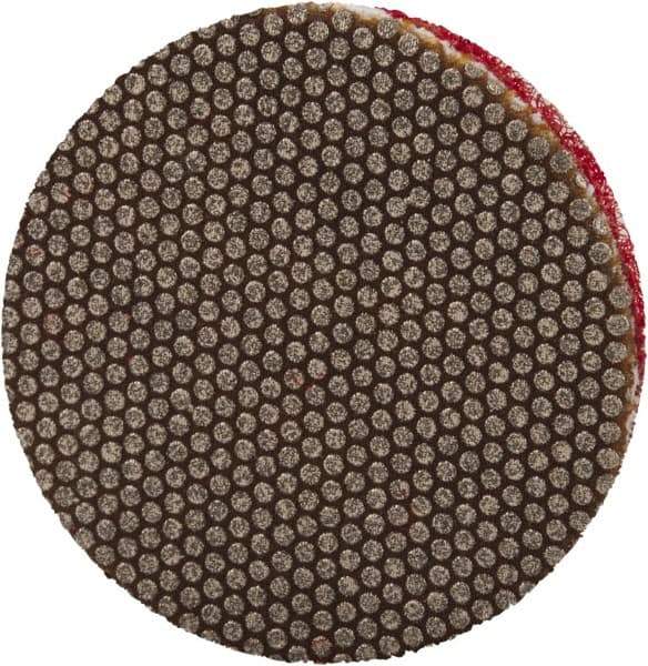 3M - 1" Diam, 200 Grit, Diamond Hook & Loop Disc - Very Fine Grade, Coated, Cloth Backing, Series 6002J - Apex Tool & Supply