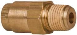 Norgren - 1/4" Outside Diam, 1/8 NPT, Brass Push-to-Connect Tube Male Connector - 150 Max psi, Tube to Male NPT Connection, Buna O-Ring - Apex Tool & Supply