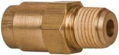 Norgren - 1/4" Outside Diam, 1/8 NPT, Brass Push-to-Connect Tube Male Connector - 150 Max psi, Tube to Male NPT Connection, Buna O-Ring - Apex Tool & Supply