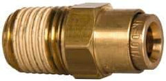 Norgren - 1/4" Outside Diam, 1/4 NPT, Brass Push-to-Connect Tube Male Connector - 150 Max psi, Tube to Male NPT Connection, Buna O-Ring - Apex Tool & Supply