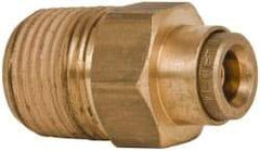 Norgren - 1/4" Outside Diam, 3/8 NPT, Brass Push-to-Connect Tube Male Connector - 150 Max psi, Tube to Male NPT Connection, Buna O-Ring - Apex Tool & Supply