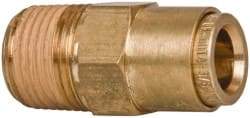 Norgren - 3/8" Outside Diam, 3/8 NPT, Brass Push-to-Connect Tube Male Connector - 150 Max psi, Tube to Male NPT Connection, Buna O-Ring - Apex Tool & Supply