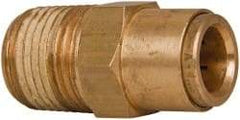 Norgren - 1/2" Outside Diam, 1/2 NPT, Brass Push-to-Connect Tube Male Connector - 150 Max psi, Tube to Male NPT Connection, Buna O-Ring - Apex Tool & Supply
