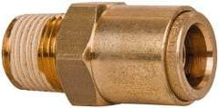 Norgren - 5/8" Outside Diam, 1/2 NPT, Brass Push-to-Connect Tube Male Connector - 150 Max psi, Tube to Male NPT Connection, Buna O-Ring - Apex Tool & Supply