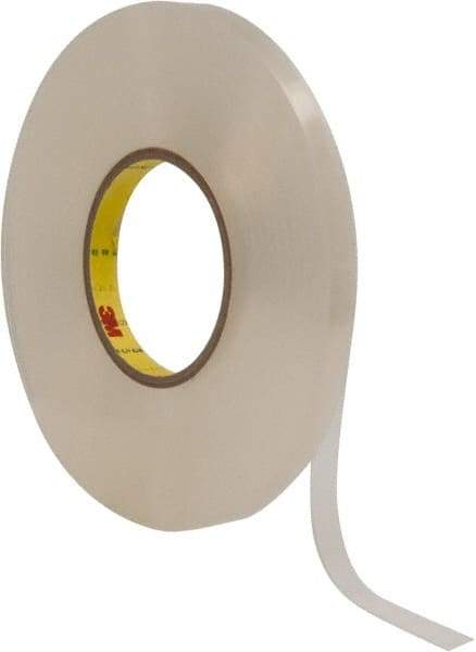 3M - 1/2" x 27 Yd Acrylic Adhesive Double Sided Tape - 1/32" Thick, Clear, Acrylic Foam Liner, Continuous Roll, Series 4658F - Apex Tool & Supply