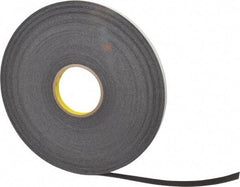 3M - 1/2" x 36 Yd Rubber Adhesive Double Sided Tape - 1/16" Thick, Black, Polyethylene Foam Liner, Continuous Roll, Series 4466B - Apex Tool & Supply