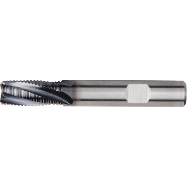 Kennametal - 12mm Diam, Fine Pitch, 16mm LOC, 4 Flute Solid Carbide 45° Corner Chamfer Roughing End Mill - AlTiN Finish, 73mm OAL, 12mm Shank Diam, Single End, Centercutting, 20° Helix - Apex Tool & Supply