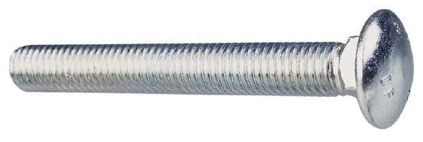 Value Collection - 3/8-16 UNC 2-1/2" Length Under Head, Standard Square Neck, Carriage Bolt - Grade 2 Steel, Zinc-Plated Finish - Apex Tool & Supply
