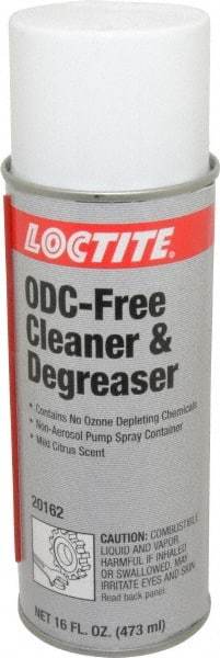 Loctite - 16 oz Can Cleaner/Degreaser - Liquid, Hydrocarbon-Based, Unscented - Apex Tool & Supply