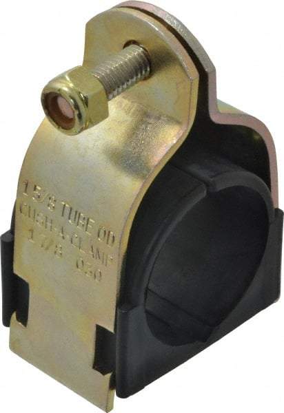 ZSI - 1-5/8" Pipe, Tube Clamp with Cushion - Dichromate - Apex Tool & Supply