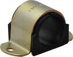 ZSI - 1-1/4" Tube, Steel, Zinc Plated Tube Strap with Cushion - 2 Mounting Holes - Apex Tool & Supply