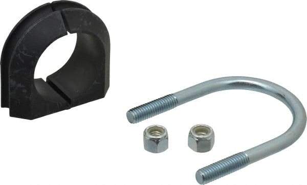 ZSI - 1-1/2" Pipe, Steel U Bolt Clamp with Cushion - Electro Galvanized, 3/4" Panel Thickness - Apex Tool & Supply