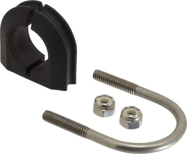 ZSI - 3/4" Pipe, Grade 316 Stainless Steel U Bolt Clamp with Cushion - 1/2" Panel Thickness - Apex Tool & Supply