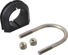 ZSI - 1-1/2" Pipe, Grade 316 Stainless Steel U Bolt Clamp with Cushion - 3/4" Panel Thickness - Apex Tool & Supply