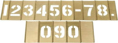 C.H. Hanson - 15 Piece, 2-1/2 Inch Character Size, Brass Stencil - Contains Figure Set - Apex Tool & Supply
