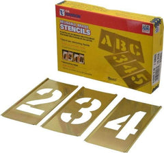 C.H. Hanson - 15 Piece, 3 Inch Character Size, Brass Stencil - Contains Figure Set - Apex Tool & Supply