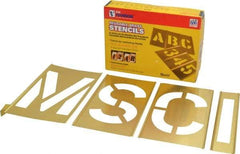 C.H. Hanson - 45 Piece, 6 Inch Character Size, Brass Stencil - Apex Tool & Supply