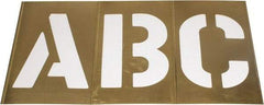 C.H. Hanson - 33 Piece, 10 Inch Character Size, Brass Stencil - Contains Letters - Apex Tool & Supply