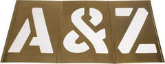 C.H. Hanson - 33 Piece, 12 Inch Character Size, Brass Stencil - Contains Letters - Apex Tool & Supply