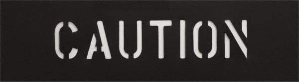 C.H. Hanson - 2-1/2 Inch Characters, Caution, Plastic Stencil - 6 x 17 Inch Overall Size - Apex Tool & Supply