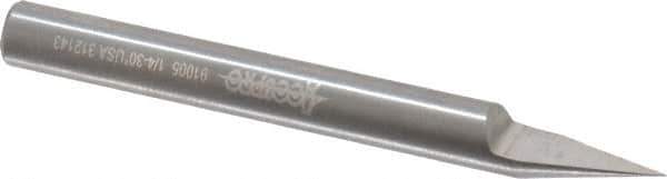 Accupro - 1/4 Inch Diameter, 2-1/2 Inch Overall Length, 3/8 Inch Split Length, Solid Carbide, Conical Point Split End Carbide Blank - Single End, 30° Point - Apex Tool & Supply